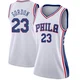 Eric Gordon ＃23 Women's Swingman White Philadelphia 76ers Jersey - Association Edition