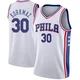 Furkan Korkmaz ＃30 Men's Swingman White Philadelphia 76ers Jersey - Association Edition