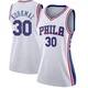 Furkan Korkmaz ＃30 Women's Swingman White Philadelphia 76ers Jersey - Association Edition