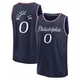 Igor Milicic Jr. ＃0 Men's 2025/26 Philadelphia 76ers Fast Break Navy City Edition Jersey