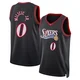 Igor Milicic Jr. ＃0 Men's Swingman Black Philadelphia 76ers Classic Edition Jersey