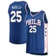 Isaiah Mobley ＃25 Men's Royal Philadelphia 76ers Fast Break Jersey - Icon Edition