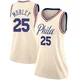 Isaiah Mobley ＃25 Women's Swingman Cream Philadelphia 76ers Jersey - City Edition