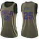 Isaiah Mobley ＃25 Women's Swingman Green Philadelphia 76ers Salute to Service Jersey