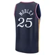 Isaiah Mobley ＃25 Youth 2025/26 Philadelphia 76ers Fast Break Navy City Edition Jersey
