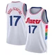 Jalen Hood-Schifino ＃17 Men's Swingman 2024/25 Philadelphia 76ers White City Edition Jersey