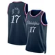 Jalen Hood-Schifino ＃17 Men's Swingman 2025/26 Philadelphia 76ers Navy City Edition Jersey