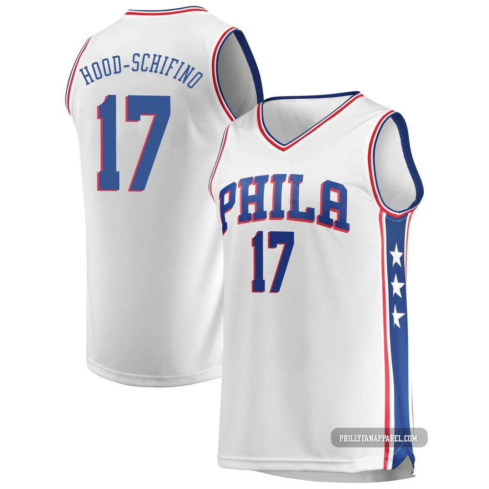 Jalen Hood-Schifino ＃17 Men's White Philadelphia 76ers Fast Break Jersey - Association Edition