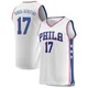 Jalen Hood-Schifino ＃17 Men's White Philadelphia 76ers Fast Break Jersey - Association Edition