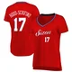 Jalen Hood-Schifino ＃17 Women's Red Philadelphia 76ers Fast Break Jersey - Statement Edition