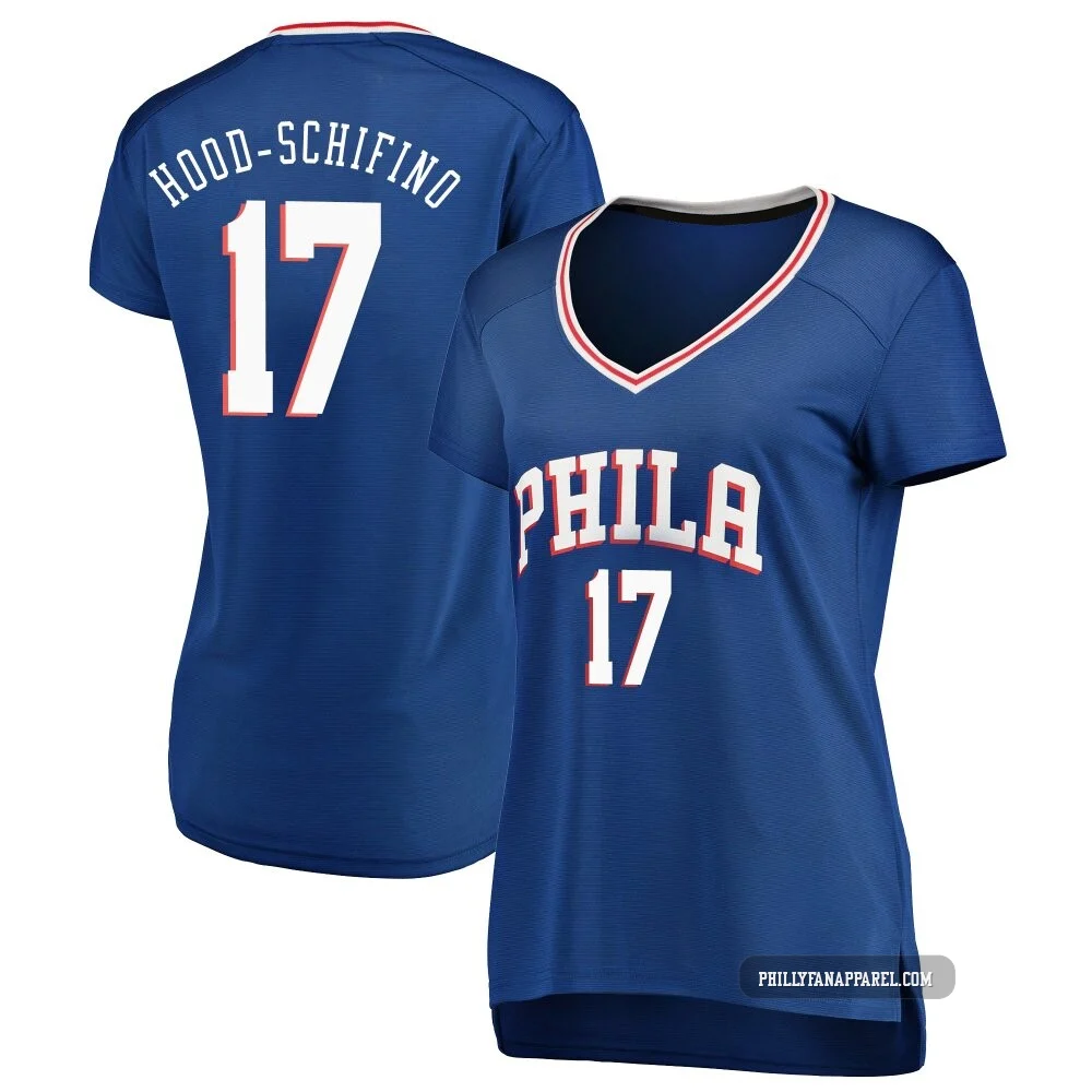 Jalen Hood-Schifino ＃17 Women's Royal Philadelphia 76ers Fast Break Jersey - Icon Edition