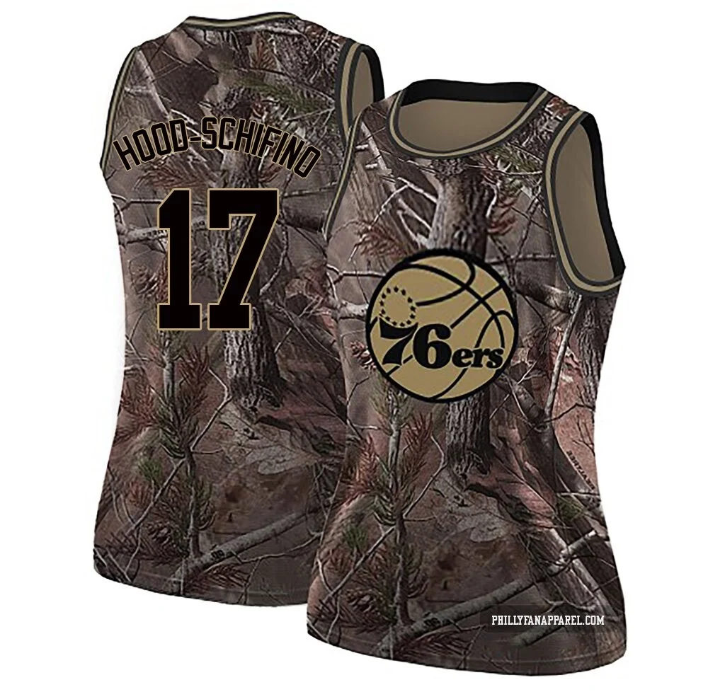 Jalen Hood-Schifino ＃17 Women's Swingman Camo Philadelphia 76ers Realtree Collection Jersey