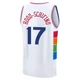 Jalen Hood-Schifino ＃17 Youth 2024/25 Philadelphia 76ers White Fast Break City Edition Jersey