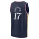 Jalen Hood-Schifino ＃17 Youth 2025/26 Philadelphia 76ers Fast Break Navy City Edition Jersey