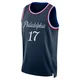 Jalen Hood-Schifino ＃17 Youth Swingman 2025/26 Philadelphia 76ers Navy City Edition Jersey