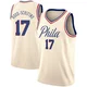 Jalen Hood-Schifino ＃17 Youth Swingman Cream Philadelphia 76ers Jersey - City Edition