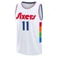 Jeff Dowtin Jr. ＃11 Men's 2024/25 Philadelphia 76ers White Fast Break City Edition Jersey