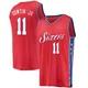 Jeff Dowtin Jr. ＃11 Men's Red Philadelphia 76ers Fast Break Jersey - Statement Edition