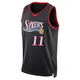 Jeff Dowtin Jr. ＃11 Men's Swingman Black Philadelphia 76ers Classic Edition Jersey
