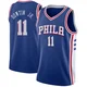 Jeff Dowtin Jr. ＃11 Men's Swingman Blue Philadelphia 76ers Jersey - Icon Edition