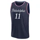 Jeff Dowtin Jr. ＃11 Youth 2025/26 Philadelphia 76ers Fast Break Navy City Edition Jersey