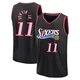 Jeff Dowtin Jr. ＃11 Youth Black Philadelphia 76ers Fast Break Classic Edition Jersey