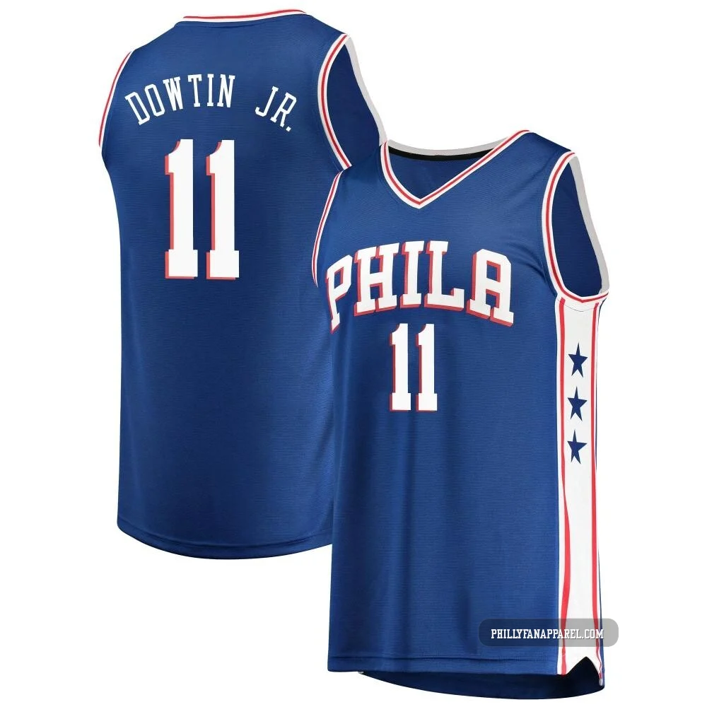 Jeff Dowtin Jr. ＃11 Youth Royal Philadelphia 76ers Fast Break Jersey - Icon Edition