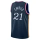 Joel Embiid ＃21 Men's Swingman 2025/26 Philadelphia 76ers Navy City Edition Jersey