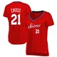 Joel Embiid ＃21 Women's Red Philadelphia 76ers Fast Break Jersey - Statement Edition