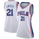 Joel Embiid ＃21 Women's Swingman White Philadelphia 76ers Jersey - Association Edition