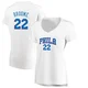 Johni Broome ＃22 Women's White Philadelphia 76ers Fast Break Jersey - Association Edition