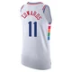 Justin Edwards ＃11 Men's Authentic 2024/25 Philadelphia 76ers White City Edition Jersey