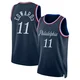 Justin Edwards ＃11 Men's Swingman 2025/26 Philadelphia 76ers Navy City Edition Jersey