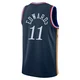 Justin Edwards ＃11 Men's Swingman 2025/26 Philadelphia 76ers Navy City Edition Jersey