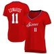 Justin Edwards ＃11 Women's Red Philadelphia 76ers Fast Break Jersey - Statement Edition