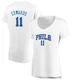 Justin Edwards ＃11 Women's White Philadelphia 76ers Fast Break Jersey - Association Edition
