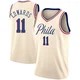 Justin Edwards ＃11 Youth Swingman Cream Philadelphia 76ers Jersey - City Edition