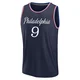 Kelly Oubre Jr. ＃9 Men's 2025/26 Philadelphia 76ers Fast Break Navy City Edition Jersey