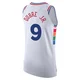 Kelly Oubre Jr. ＃9 Men's Authentic 2024/25 Philadelphia 76ers White City Edition Jersey