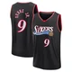 Kelly Oubre Jr. ＃9 Men's Black Philadelphia 76ers Fast Break Classic Edition Jersey