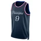 Kelly Oubre Jr. ＃9 Men's Swingman 2025/26 Philadelphia 76ers Navy City Edition Jersey
