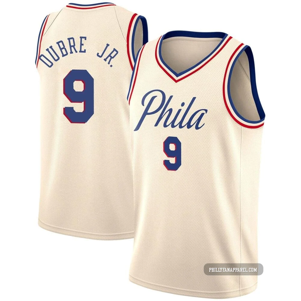 Kelly Oubre Jr. ＃9 Men's Swingman Cream Philadelphia 76ers Jersey - City Edition