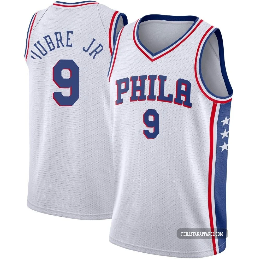 Kelly Oubre Jr. ＃9 Men's Swingman White Philadelphia 76ers Jersey - Association Edition