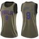 Kelly Oubre Jr. ＃9 Women's Swingman Green Philadelphia 76ers Salute to Service Jersey