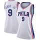 Kelly Oubre Jr. ＃9 Women's Swingman White Philadelphia 76ers Jersey - Association Edition
