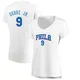 Kelly Oubre Jr. ＃9 Women's White Philadelphia 76ers Fast Break Jersey - Association Edition