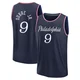 Kelly Oubre Jr. ＃9 Youth 2025/26 Philadelphia 76ers Fast Break Navy City Edition Jersey