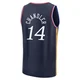 Kennedy Chandler ＃14 Men's 2025/26 Philadelphia 76ers Fast Break Navy City Edition Jersey