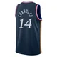 Kennedy Chandler ＃14 Youth Swingman 2025/26 Philadelphia 76ers Navy City Edition Jersey