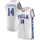 Kennedy Chandler ＃14 Youth White Philadelphia 76ers Fast Break Jersey - Association Edition